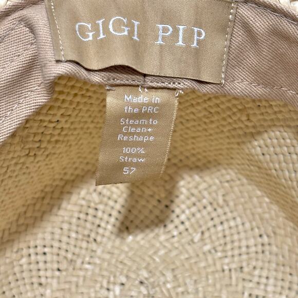 Gigi Pip Fiona Fedora Straw Hat - size 57 (Medium) - Picture 3 of 5